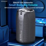 Zealot-S32 Wireless Speaker Outdoor Portable Subwoofer Speaker, Waterproof IPX 6, Dual Pairing,1800mAh Battery