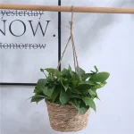 Garden Hanging Planter Macrame Plant Storage Basket Jute Rope Woven Indoor Outdoor Flower Pot Holder Plant Hangers Home Decor 4