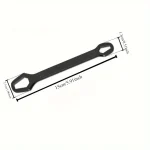 1pc Universal Double Ended Wrench, Self-Tightening 3-17mm Screw Nuts Repair Wrench, Double-Headed Ratchet Spanner, Adjustable 3
