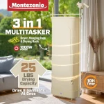 3 in 1 Portable Clothes Dryer, Hanging Iron & Drying Rack, 1000W Small Compact Foldable Electric Laundry Dryers Machine with Tim 2