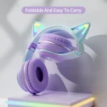 RGB Glow Earphones Wireless Earbuds 5.3 Cat Ear Bluetooth Sports Headphones Bluetooth Mp3 Players Microphone Sale Headset Gamer 4