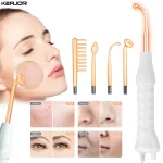 High Frequency Electrotherapy Neon Facial Skin Massage Wand for Acne Skin Rejuvenation Tightening Face Wrinkle Reducing Machine