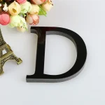 26 Letters DIY 3D Mirror Acrylic Wall Sticker Ornaments Black English Alphabet Decals Home Decor Wall Art Mural Party Decoration 6