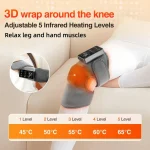 Electric Knee Massager with 3 Levels of Vibration And 5 Levels of Hot Compression Heated Leg Joint Muscle Relaxing Knee Pad 3