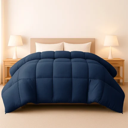 Lux Decor Down Alternative Comforter – 1 Piece Fluffy Duvet Insert with Box Stitch Design – Soft and Cozy Bedding, 102" x 90"