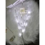 HOMEFISH 1 PC White Birch Branch LED Festive Lights Battery Operated for Christmas Party Wedding Outdoor Decoration Twig Lights 2