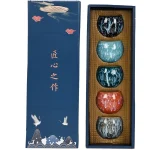 Gift Box & Five Elements Gift Box Kiln Change China Ceramic Tea Cup Porcelain Kung Fu Cups Set Pottery Coffee Mug Tableware Cup 3