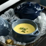 Ceramic Double Ear Bowl Mini Ceramic Glazed Baking Bowl with Lid Breskfast Steamed Egg Pudding Bowl Soup Bowls Microwave Oven 4