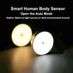 LED Smart Human Body Sensor Night Lights Emergency Automatic Lighting USB Charging Wireless Magentic Suction LED Cabinet Lights 3