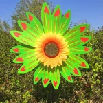 Sunflower Windmill Rotating Sunflower Wind Spinner Stake Standing Lawn Flower Pinwheel Outdoor Party Garden Yard Picnic Decor 3