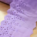 1Y Flower Hollow 11CM Wide Cotton Cloth Lace Trim Fabric Clothes Accessories Cuffs Skirt Hem 6