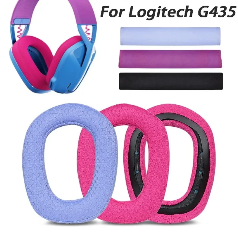 Replacement Earpads For Logitech G435 Headphones Memory Foam Ear Cushions Earmuffs Headband Headphone Accessories Replacement Earpads For Logitech G435 Headphones Memory Foam Ear Cushions Earmuffs Headband Headphone Accessories