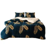 Winter Bedding Thick Quilt Blanket Thickened Warm Flannel Fleece Comforter for Cold Nights Set Bed Duvets Quilts the Blankets 5