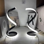 1Pc LED Spiral Table Lamp Modern Three Speed Dimming USB Power Button Switch Bedroom Decorative Table Lamp 2