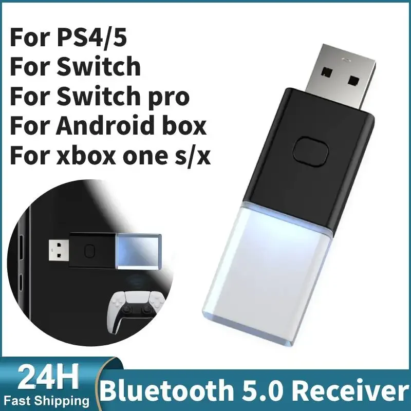For Switch Xbox BT 5.0 USB Receiver Wireless Controller Dongle for PC/ Android Box Gamepad Converter For PS4/5 For Xbox One S/X For Switch Xbox BT 5.0 USB Receiver Wireless Controller Dongle for PC/ Android Box Gamepad Converter For PS4/5 For Xbox One S/X