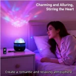 LED Ocean Wave Starry Sky Projector Lamp 1pc 7 Colors Remote Control USB Powered for Kids Room Bedroom Party Ambient Light 3