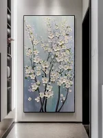 New Handmade Knife Flower Oil Painting Large Size 100% Handpainted Oil Painting On Canvas Wall Art Picture Home Decoration 2