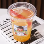 10pcs Plastic Cup With No Straw Mouth Direct Drinking Transparent Disposable Coffee Cup Suitable For Smoothies Cold Drinks Milk 2