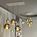 Luxury Glass Bubble Pendant Lights Modern LED Chandelier for Bedroom Living Dining Room Island Bedside Interior Decor Lamps 3