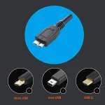 USB 3.0 to Micro B cable for Western Digital,Toshiba,Lacie,Seagate External Hard Drive Cable Micro USB 3.0 Cable to USB 3.0 A 4