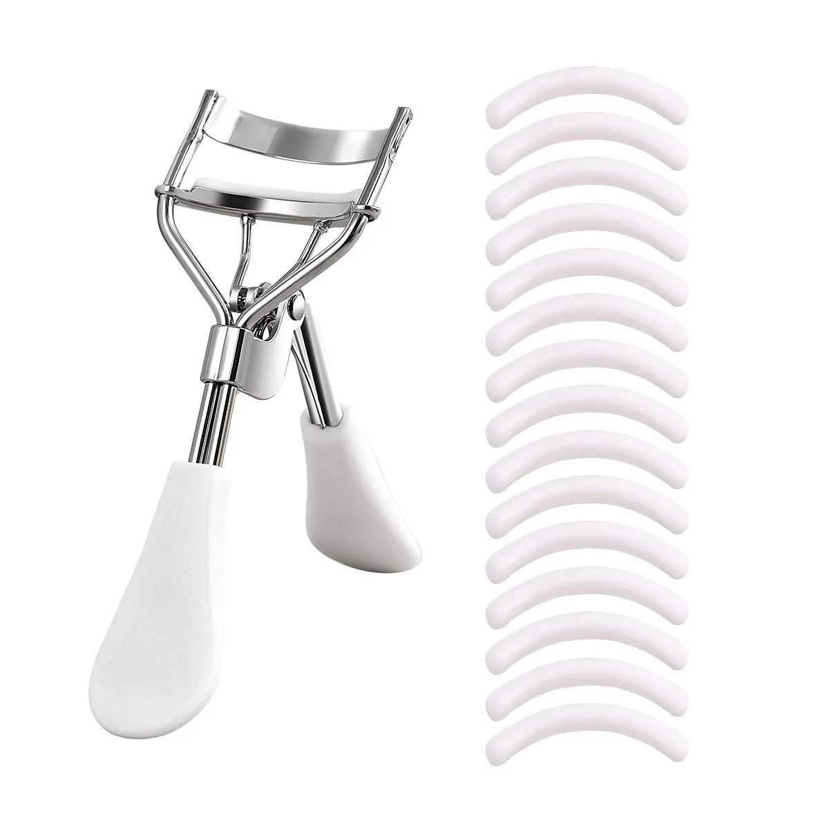 with 15 Silicone Pads and Stainless Steel Eyelash Curler Portable Eyelash Curler, Used for Eyelash Extension and Curling Tools with 15 Silicone Pads and Stainless Steel Eyelash Curler Portable Eyelash Curler, Used for Eyelash Extension and Curling Tools