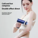 New Electric Massage Gun With Heat Cold 9 Gears Multifunctional Fascia Gun Home Portable Gym Use Small Quiet Handheld Massager 4