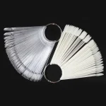 Nail Display Sticks Nail Swatch False Nail Tips Nail Gel Polish Practice Clear Natural Colors Display Board for Nail Art Tools 6