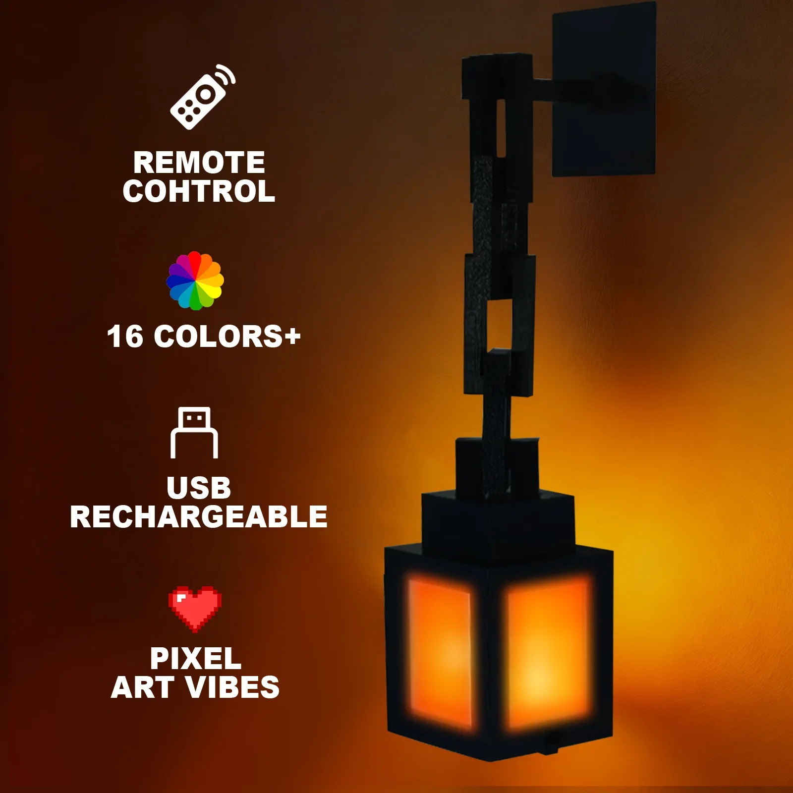 2026 Pixel Style Night Light Portable Lantern Tabletop Ornament 16 Colors RGB Remote DIY Interior Decoration Atmosphere Light 2026 Pixel Style Night Light Portable Lantern Tabletop Ornament 16 Colors RGB Remote DIY Interior Decoration Atmosphere Light