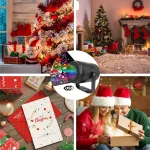 1pc Snowflake Christmas Laser Projector Light,16 patterns Waterproof Rotating Christmas LED Stage Lights Christmas Decoration 5