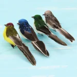1PC Artificial Feather Bird Garden Floral Decoration Bird Foam Feather Products Fake Sparrow 3