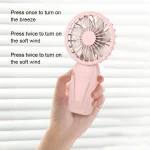 Portable Handheld Small Fan ABS Lightweight Cute Appearance USB Rechargeable Mini Fan For On Go Cooling Portable Mini Pocket Fan 3