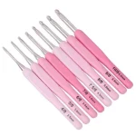 9pcs Crochet Hook Kit 2.5-6mm Ergonomic Soft Handle Aluminum Hooks Set with 8 Sizes for DIY Crafts Knitting Crocheting Supplies 4