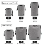 BOONA Camera Bag Backpack Lens Bag Drawstring Pouch Fleece Waterproof Camera bag Protect for DSLR Nikon Canon Sony Pentax 6