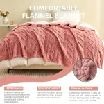 ltra-Soft 3D Plush 1pc Luxurious Fleece Blanket - Dense Weave for Exceptional Warmth, Cozy Flannel Throw 3