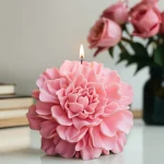 Hibiscus Flower Mold for Candle & Soap, Flat Base, Clear Texture, Easy to Demold & Clean, DIY Aromatherapy/Decoration, Essential 3