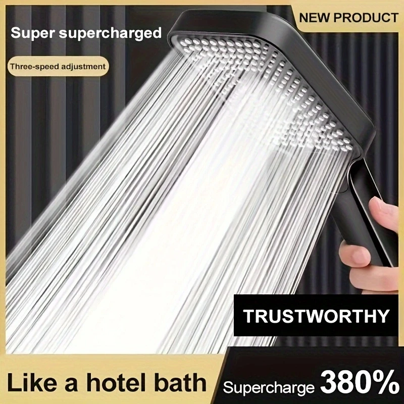 Large Area Shower Head 3 Modes Adjustable High Quality High Pressure Water Saving Flow Shower Faucet Nozzle Bathroom Accessories Large Area Shower Head 3 Modes Adjustable High Quality High Pressure Water Saving Flow Shower Faucet Nozzle Bathroom Accessories