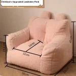 Lamb Fleece Children'S Sofas Chair Baby Sofa Seat Cartoon Image Affinity Skin Portable Sofa Chai Infants And Young Children Gift 5