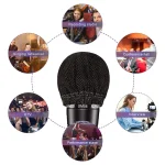 100 Pcs Disposable Microphone Covers, Windscreen Mic Covers, Handheld Microphone Protective Cap for Karaoke 5