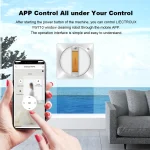 Liectroux YW710 Robot Window Cleaner Laser Sensor,Double Water Spray,Strong Vacuum,Home Wall Glass Cleaning Robot,App Control 4
