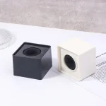 1Pc Square Microphone Flag Mic Station Cube Interview Box Holder Reporter Decor Flags News Accessories 3