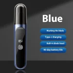 Rechargeable Electric Nose Hair Trimmer Hair Trimmer Nose Hair Remover Scissors Cleaning Tool Men's Shaving Knife 6