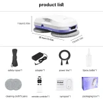PuRuiKai  Window Cleaning Robot Automatic with Auto Dual Spray 5600Pa Suction Remote Control Edge Detection for Home 4