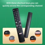 RC802N YAI2 Replacement TCL Smart TV Remote Control For TCL TV 4K HDTV P20 Series C2 Series NETFLIX 4