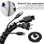1.5/2m 10/16 mm Flexible Spiral Cable Organizer Storage Pipe Cord Protector Management Cable Winder Desk Tidy Cable Accessories 5