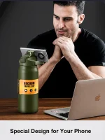 Portable Thermos with Straw 304 Stainless Steel Thermal Mug Tumbler Coffee Cup Sports Vacuum Flasks Cold and Hot Water Bottle 6