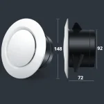 75/100/125/150mm Exhaust Hood ABS Air Vent Extract Valve Grille Round Diffuser Ducting Ventilation Cover Air Volume Cooling Vent 3