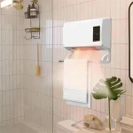 Mobile Electric Fan with Remote Control Wall Mounted Quiet Energy Saving Dual-Purpose Cooling Heater Fan for Dorm Office Bedroom 5