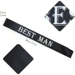 7PCS Bachelorette Sashes Set for Groomsmen,Black Team Groom Sashes for Bachelor  Supplies Wedding party Decorations Favors Gifts 5
