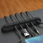 Silicone USB Cable Organizer Cable Winder Desktop Tidy Management Clips Cable Holder for Mouse Headphone Wire Organizer 3