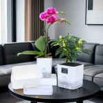 Self Watering Pot Double-deck Magnetic Plastic Self-absorbent Cotton Lazy Flower Pot Fashion Flowerpot Home Garden Pots Supplies 3